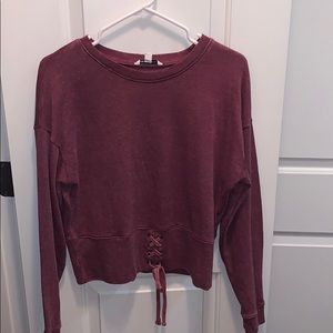 American Eagle tie front sweater